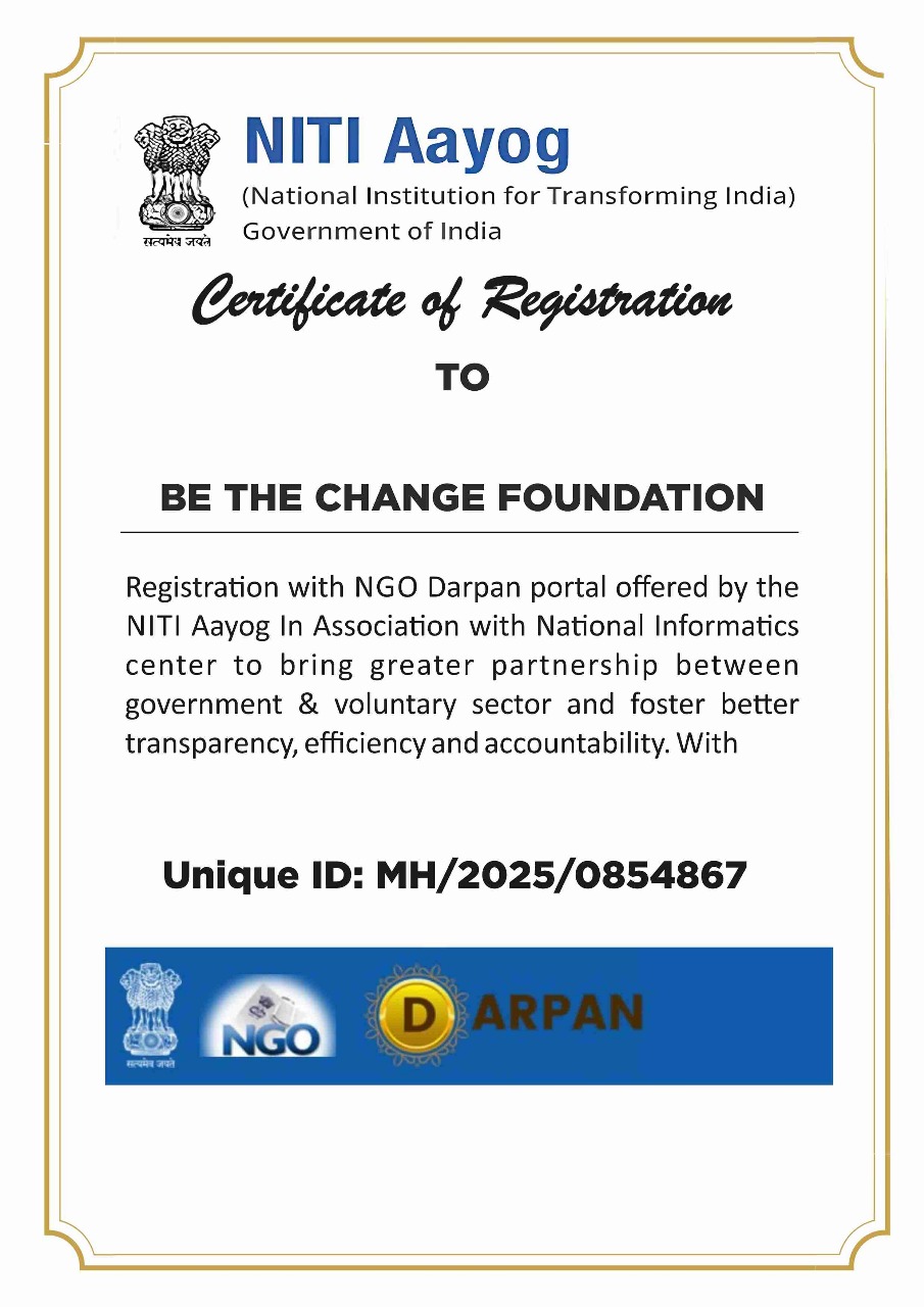 NGO Darpan Certificate - NITI Aayog Certification